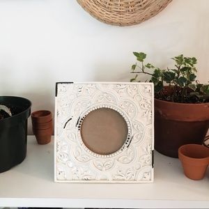 SOLD // Ivory Boho Chic Distressed Frame